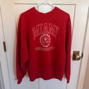 Vintage Miami University Crew Neck Sweatshirt XL